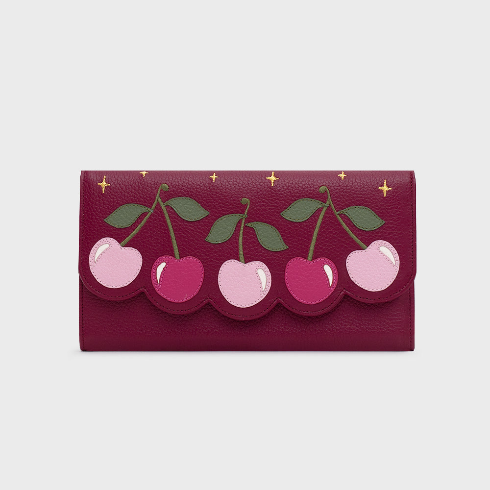 LUCKY CHERRIES MORA LONG WALLET