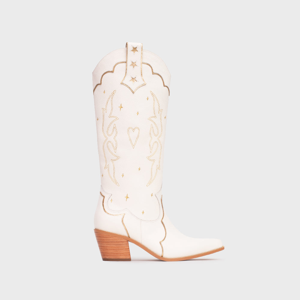 LUCKY SPARKLES IVORY BOOT