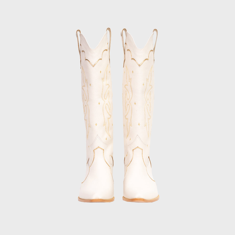 LUCKY SPARKLES IVORY BOOT