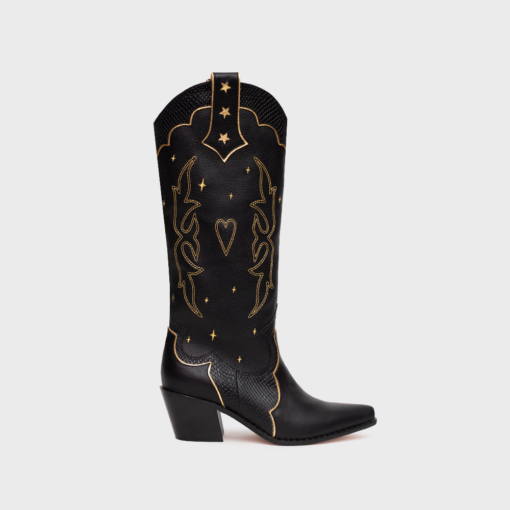 LUCKY SPARKLES BLACK BOOT