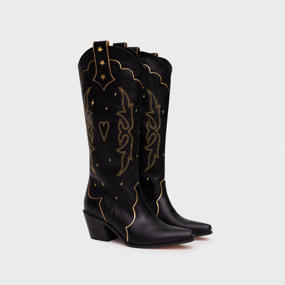 LUCKY SPARKLES BLACK BOOT
