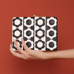 Load image into Gallery viewer, TAMMY FLOWERS BLACK BONE CLUTCH
