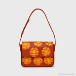 Load image into Gallery viewer, FLAP BAG SMILEY FLOWERS MARRÓN
