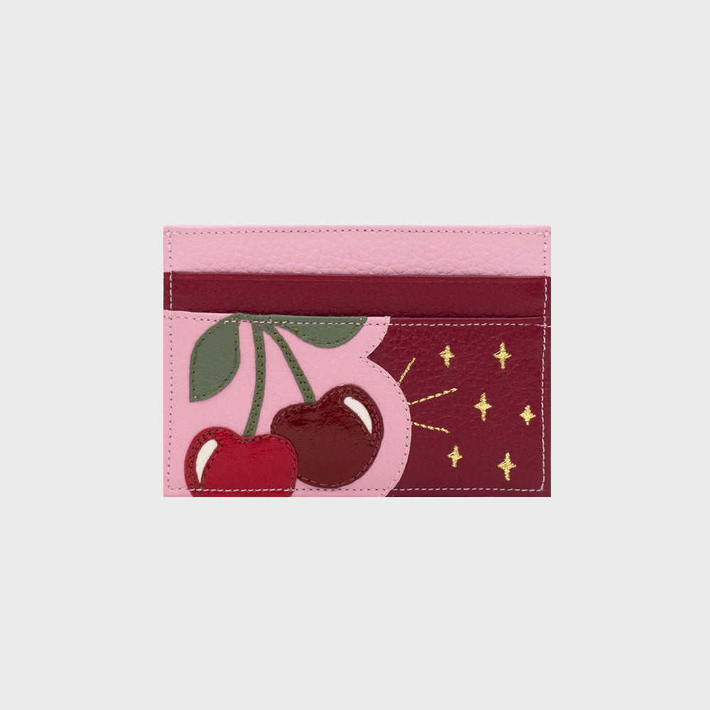 SC LUCKY CHERRIES PINK CARD HOLDER