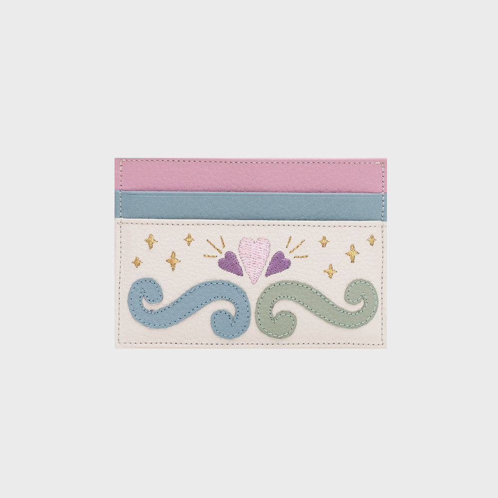 SC LUCKY HEARTS BONE CARD HOLDER