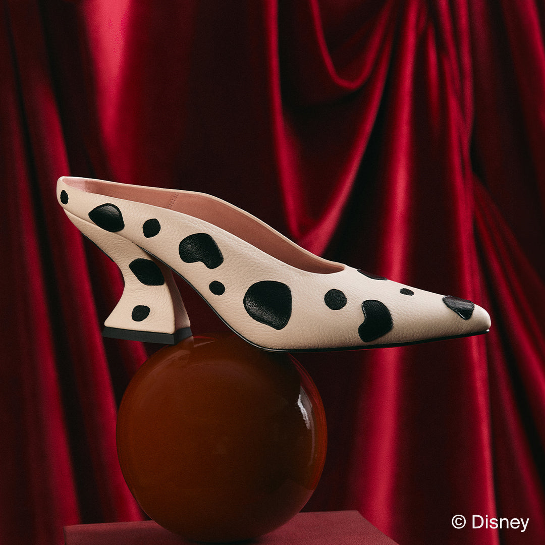 101 DALMATIANS MULE PUMP IVORY BLACK