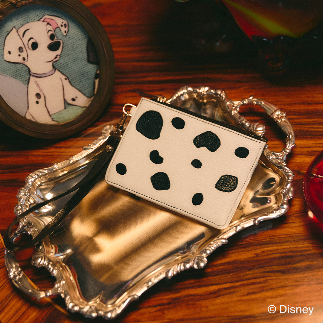 101 DALMATIANS CARD HOLDER WITH STRAP IVORY