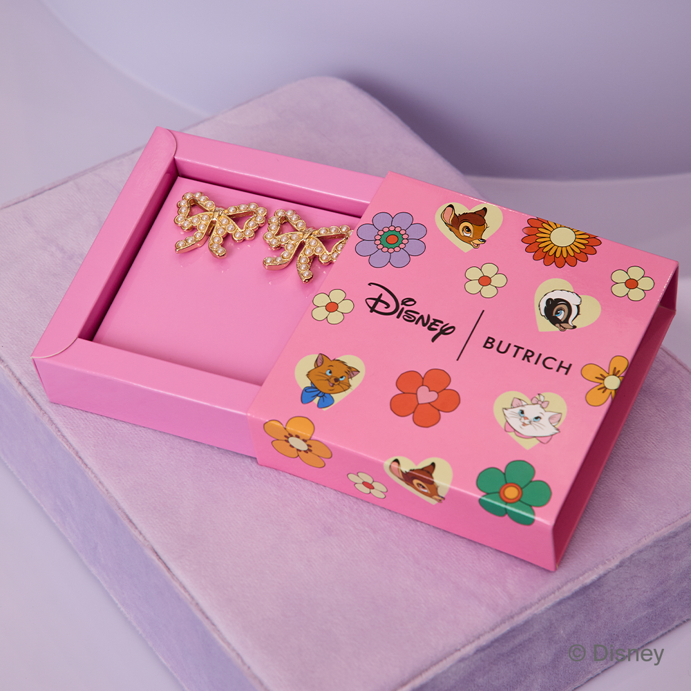 MINI MARIE GOLD BOW EARRING