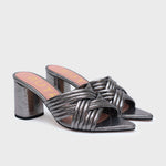 Load image into Gallery viewer, ALESSIA PUMP BLACK PLATINUM
