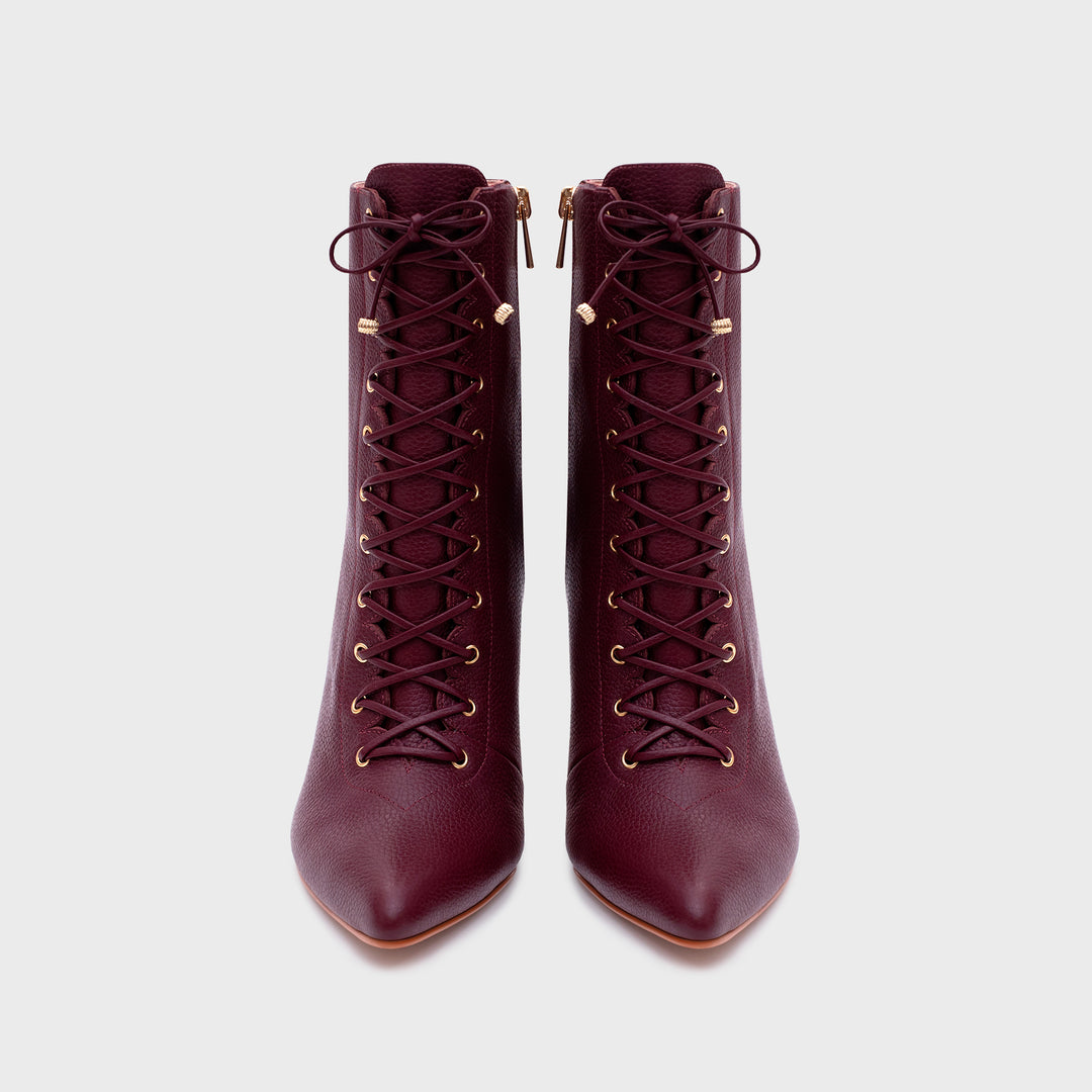 AMARA BURGUNDY ANKLE BOOT