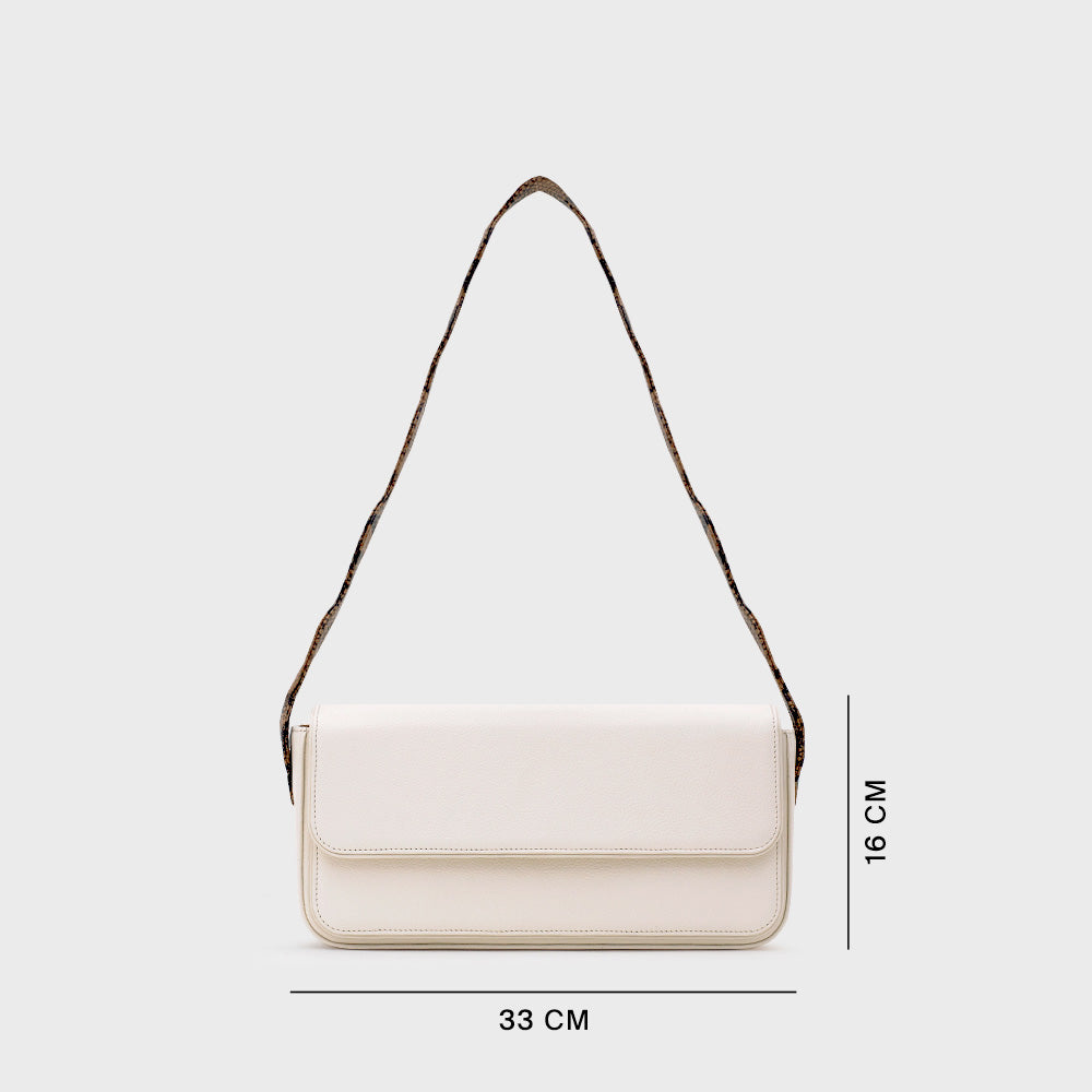 ANACONDA FLAP BAG HUESO
