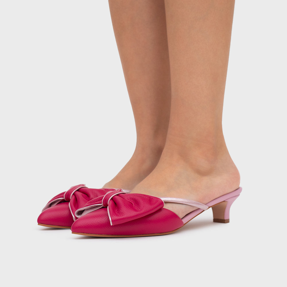 ANNE MULE MIDI PINK MORA