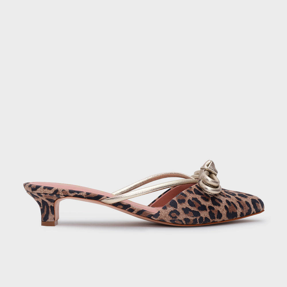 ANYA MULE MIDI LEOPARDO
