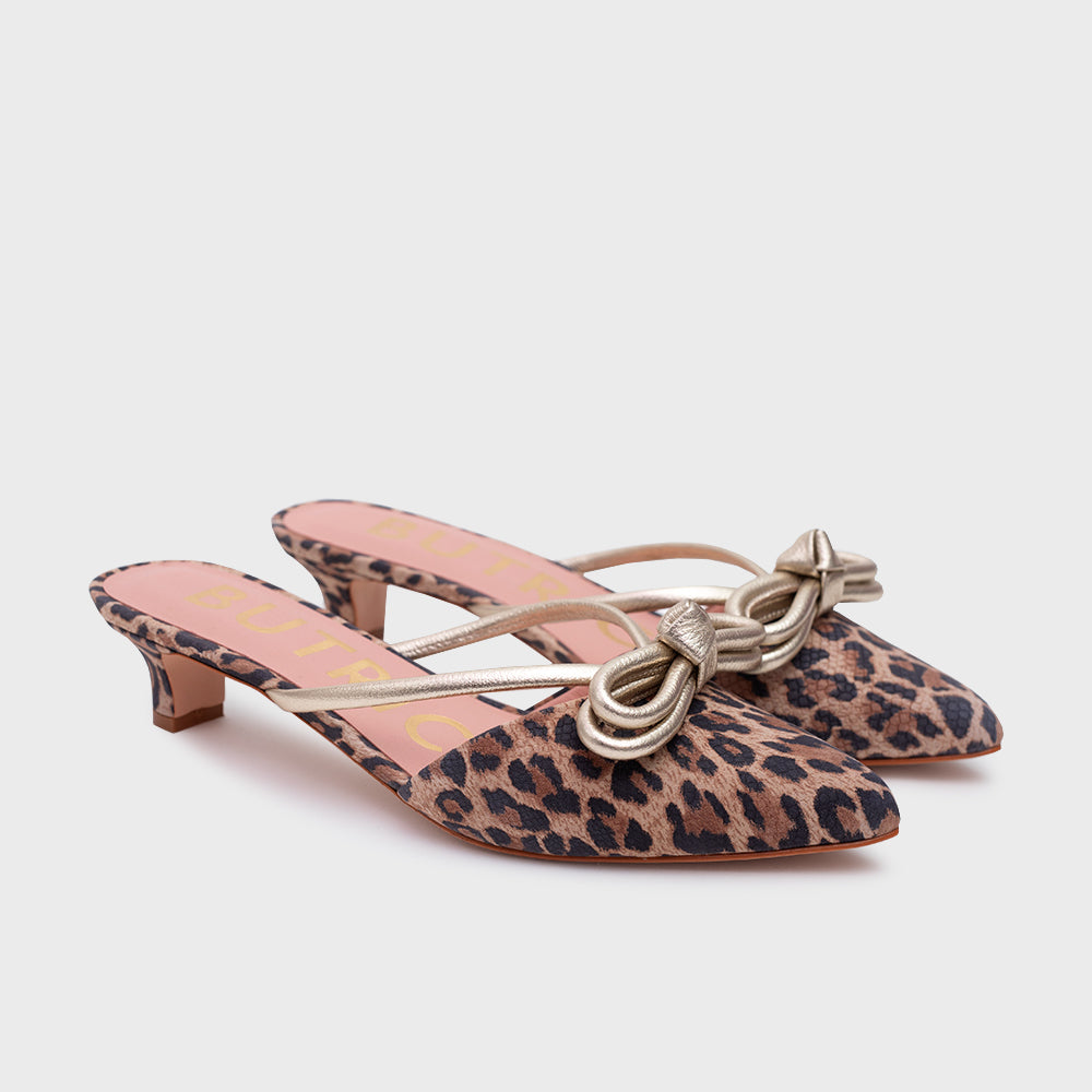 ANYA MULE MIDI LEOPARDO