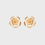 Load image into Gallery viewer, GOLDEN AMARANTA FLOWER EARRING
