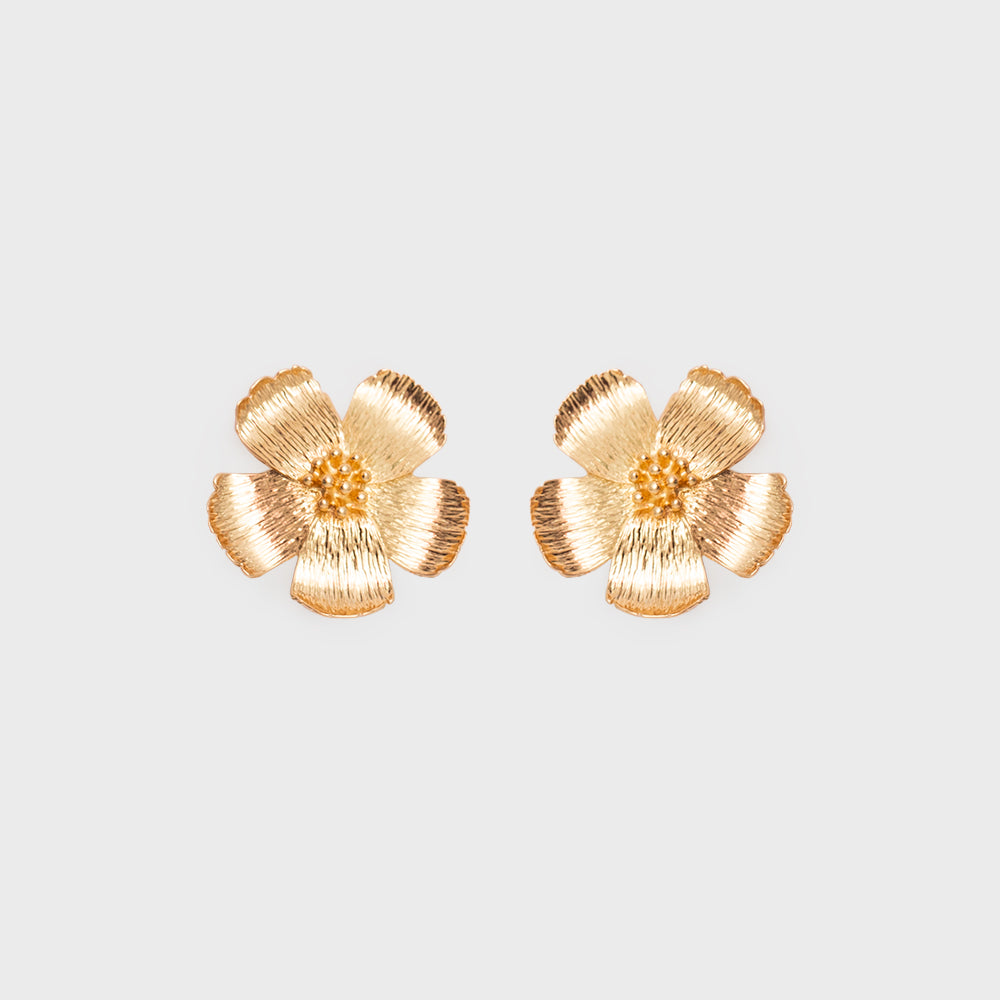 GOLDEN AMARANTA FLOWER EARRING