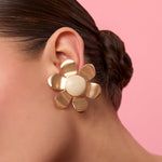 Load image into Gallery viewer, SOFIA GOLDEN FLOWER EARRING
