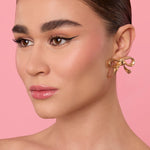 Load image into Gallery viewer, GOLDEN PETRA BOW EARRING
