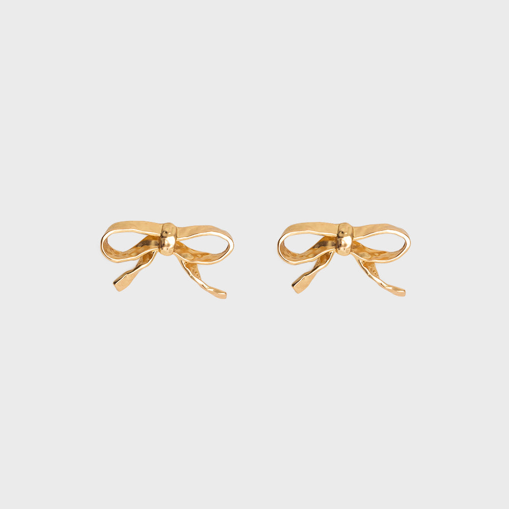 GOLDEN PETRA BOW EARRING