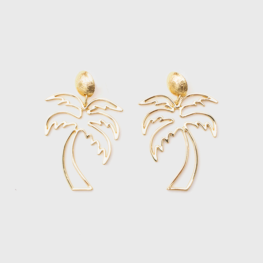GOLDEN SUNSET PALM TREE RING