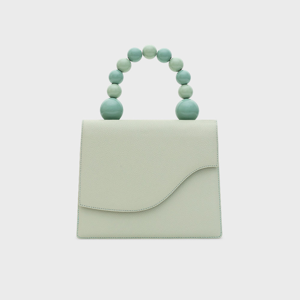 ARIA BEADED LUNCH BAG VERDE