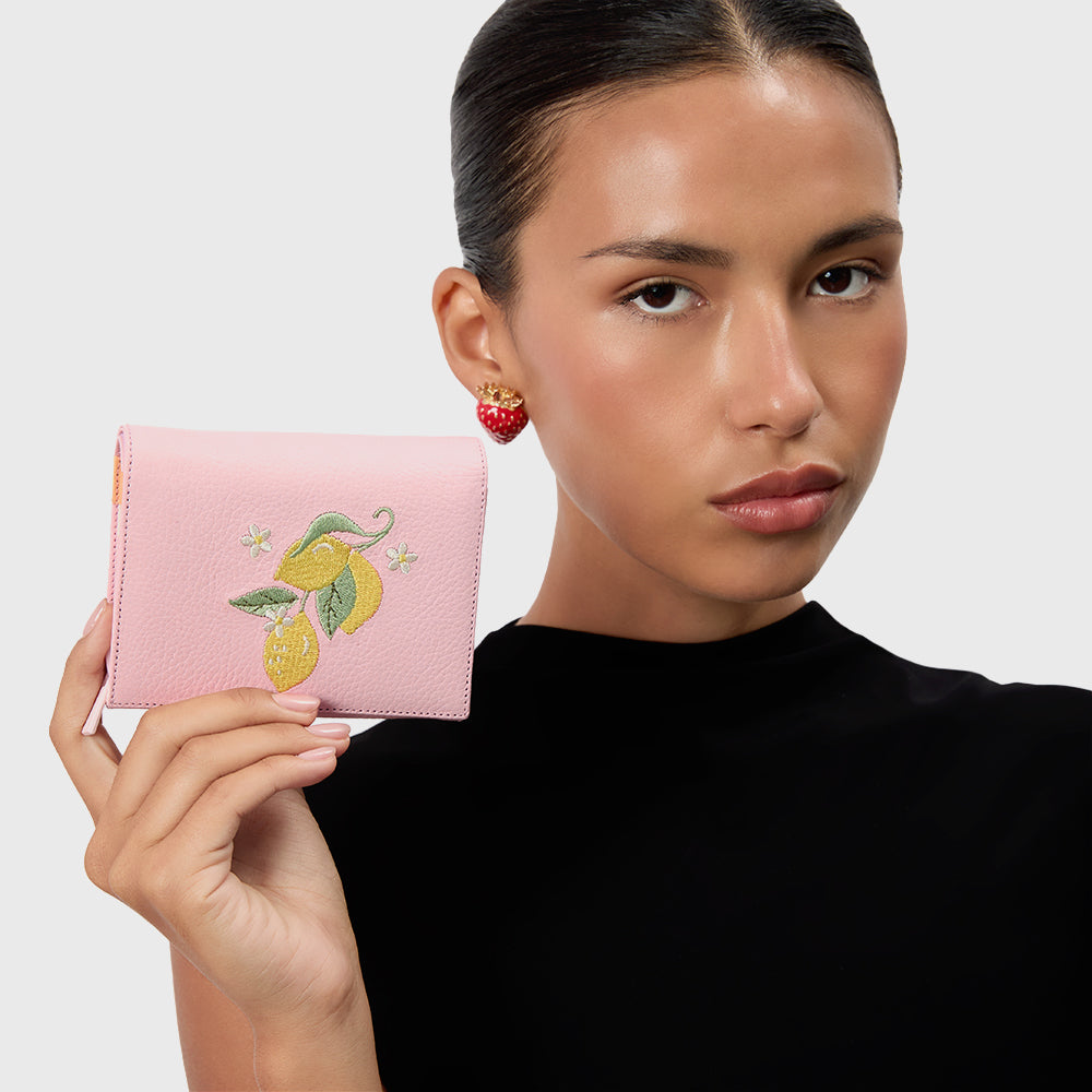 BILLETERA D SUNDAE LEMON ROSA
