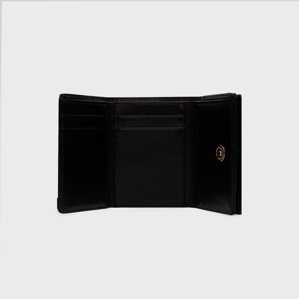 B LUCKY YIN YANG BLACK BONE WALLET