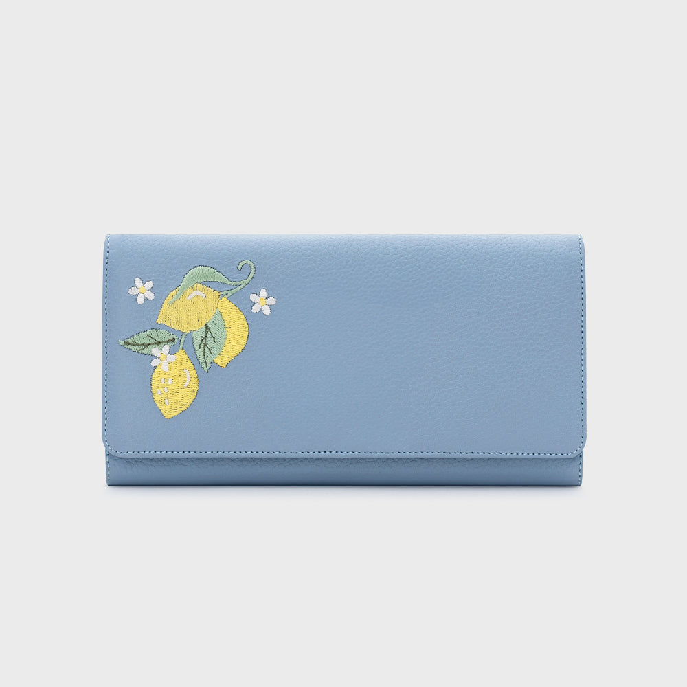 BILLETERA LARGA SUNDAE LEMON CELESTE