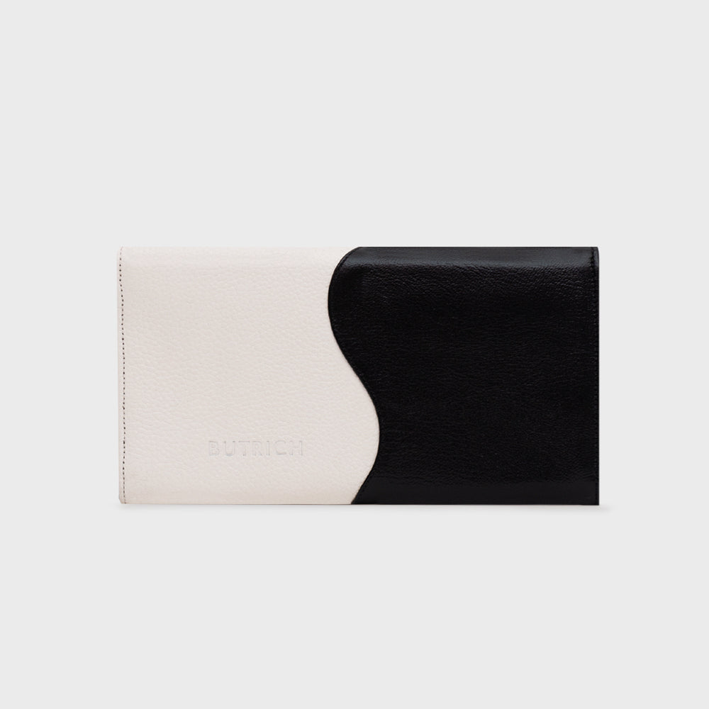 LUCKY YIN YANG BLACK BONE LONG WALLET