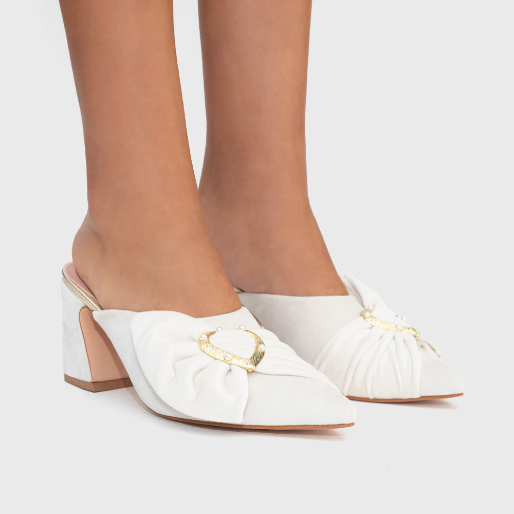 BLAIR MULE PUMP BRIDE BONE