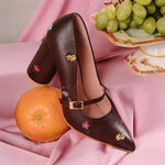 Cargue la imagen en el visor de la galería, BLOSSOM PUMP MARRÓN
