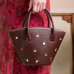 Load image into Gallery viewer, BLOSSOM TRAPEZE BAG MARRÓN
