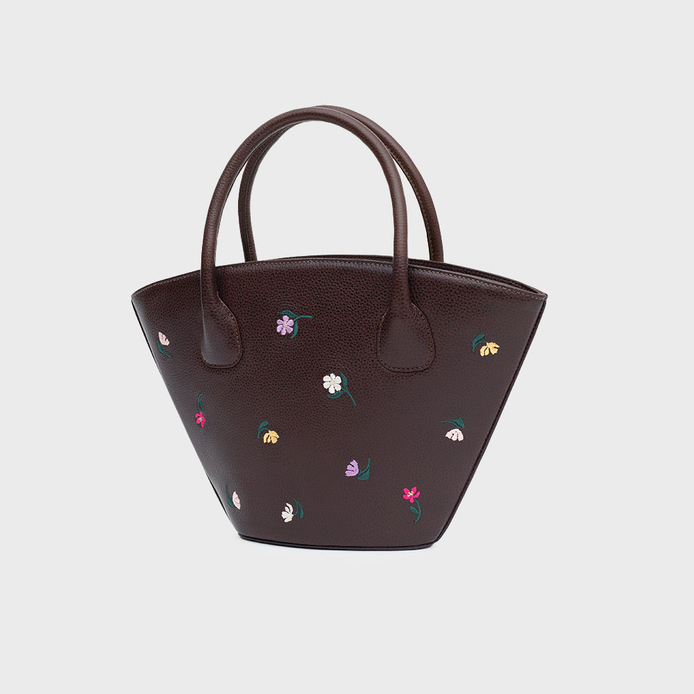 BLOSSOM TRAPEZE BAG MARRÓN