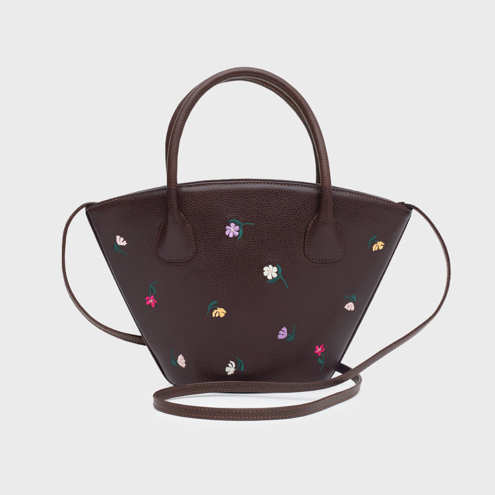 BLOSSOM TRAPEZE BAG MARRÓN