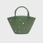 Load image into Gallery viewer, GREEN BLOSSOM TRAPEZE BAG
