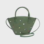 Load image into Gallery viewer, GREEN BLOSSOM TRAPEZE BAG
