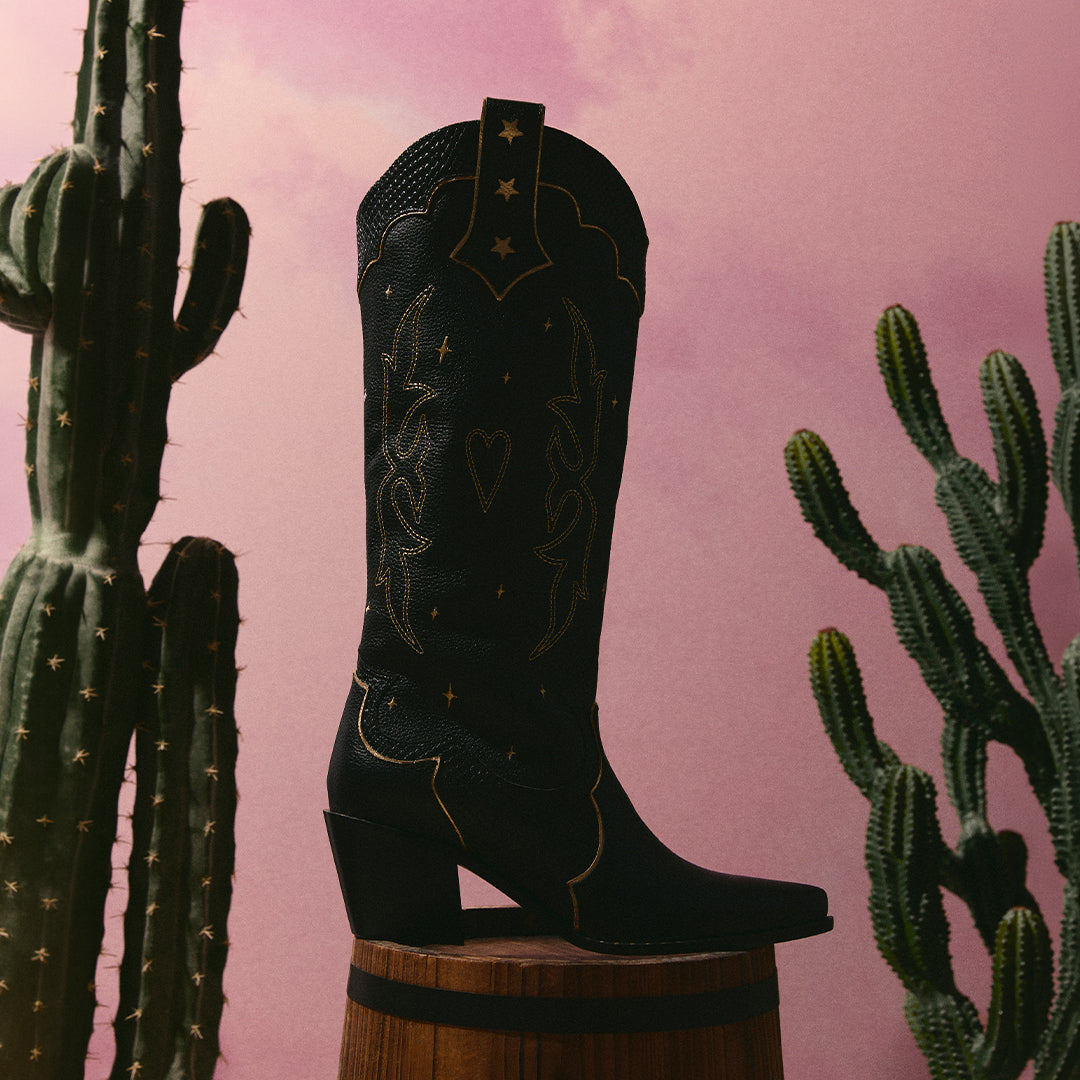 Sparkles Boot Lucky Black