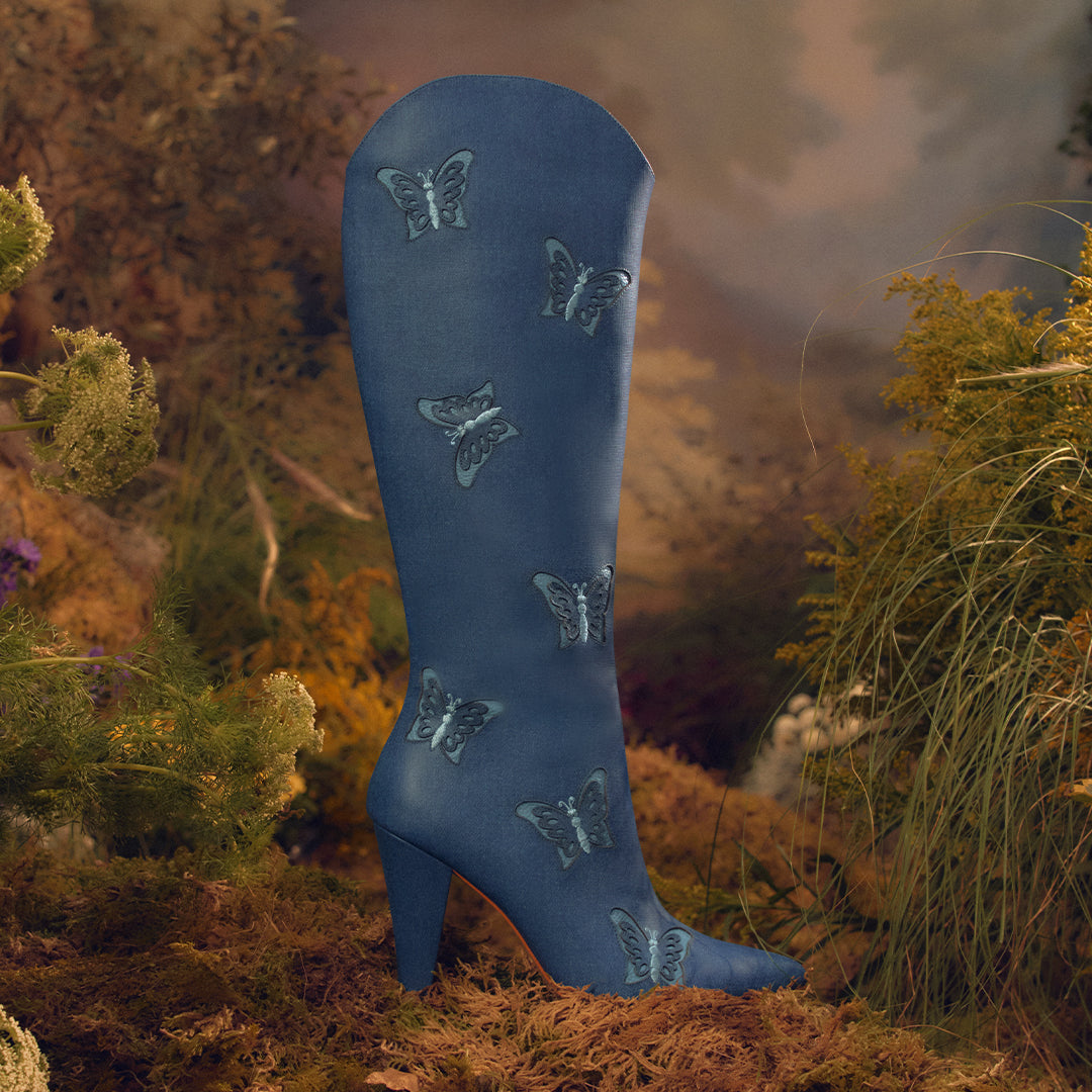 WILDWOOD HEART BUTTERFLIES BOOT SKY BLUE