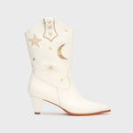 Cargue la imagen en el visor de la galería, BOTA MEDIA MIDNIGHT COWGIRL HUESO
