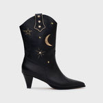 Load image into Gallery viewer, MIDNIGHT COWGIRL BLACK MEDIUM BOOT
