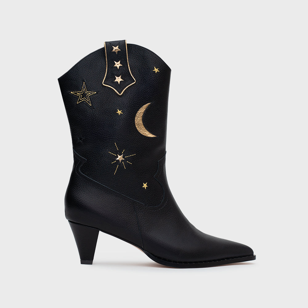 MIDNIGHT COWGIRL BLACK MEDIUM BOOT