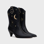 Load image into Gallery viewer, MIDNIGHT COWGIRL BLACK MEDIUM BOOT
