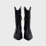 Load image into Gallery viewer, MIDNIGHT COWGIRL BLACK MEDIUM BOOT
