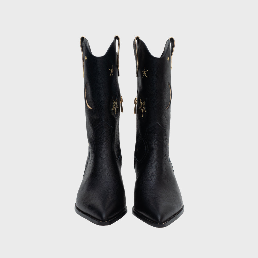 MIDNIGHT COWGIRL BLACK MEDIUM BOOT