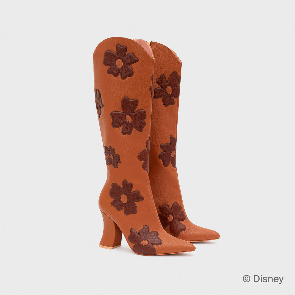 BOTA WILDWOOD HEART FLOWERS MARRÓN