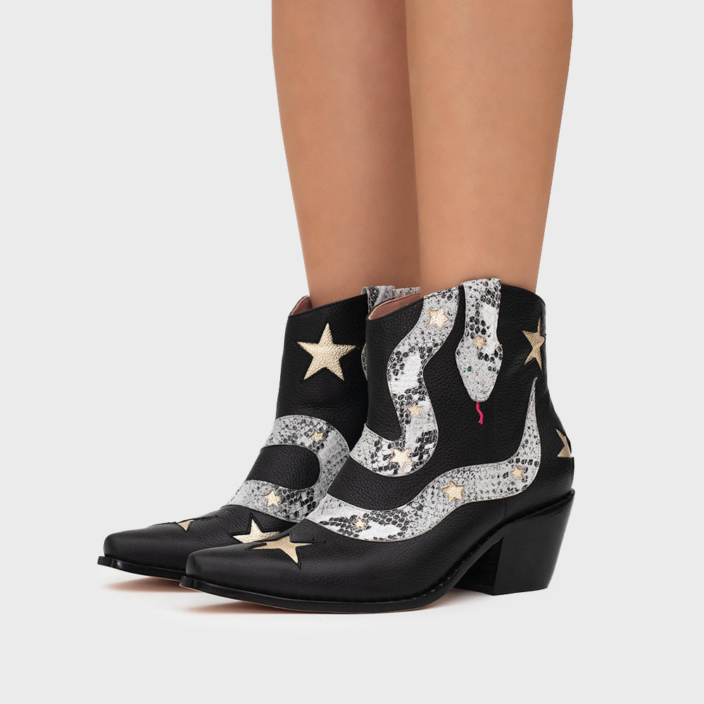 BLACK ANACONDA BOOT