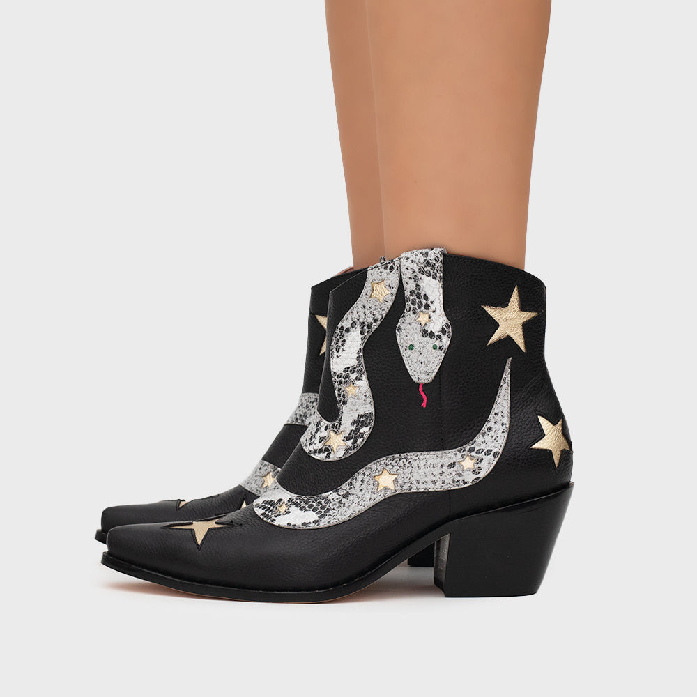 BLACK ANACONDA BOOT