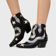 BOTÍN ANACONDA NEGRO