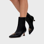 Load image into Gallery viewer, FILIPA MIDI BLACK BOOT
