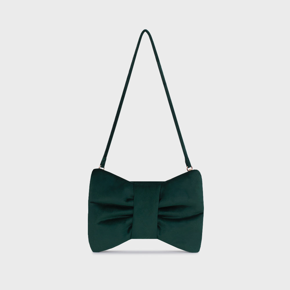 MINI BOW BAG VERDE OSCURO
